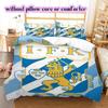 IFK Göteborg football Pattern Bedding,Quilt Set Quilt Cover Pillowcase Home Birthday Gift (1*duvet cover+2*pillowcase,without core)