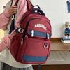 Letter Multicolor Baseball Nylon School Bag With Breathable Padding Teens For