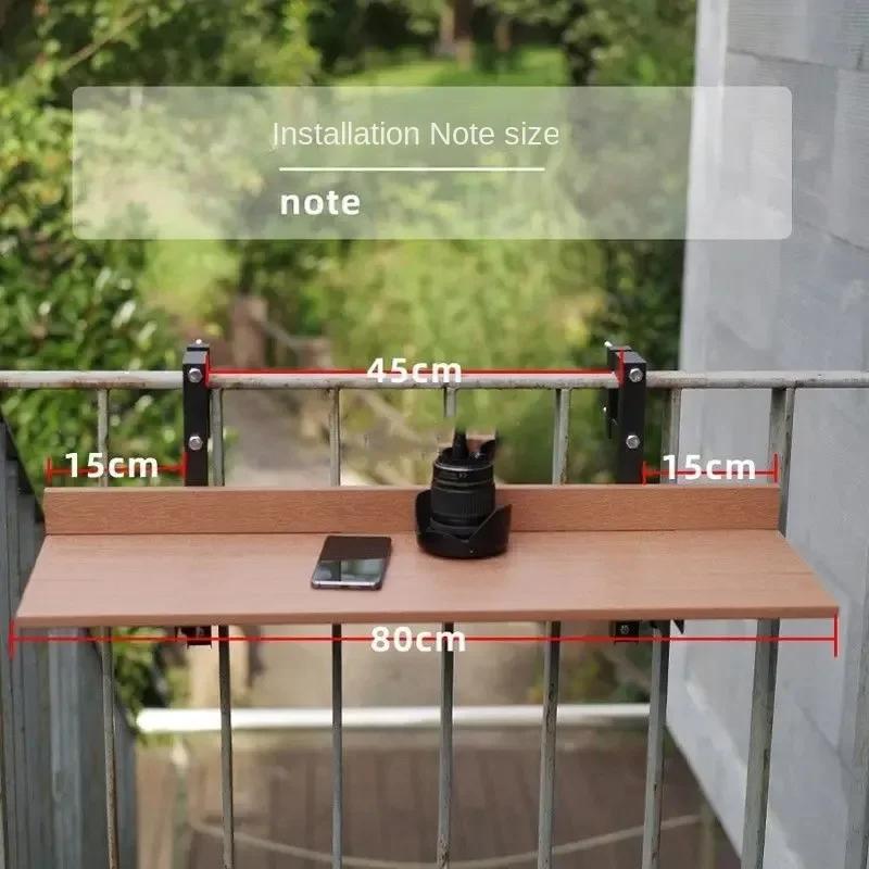 

Portable Folding Desk Balcony Tables Multifunctional Hanging Railing Table Waterproof Modern Simple Small Home Design Furniture