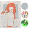 5D Full Diamond Round Diamond Painting Set Living Room Decoration Craft Wall Art Cute Red Hair Girl Portrait Mosaic Home Decor