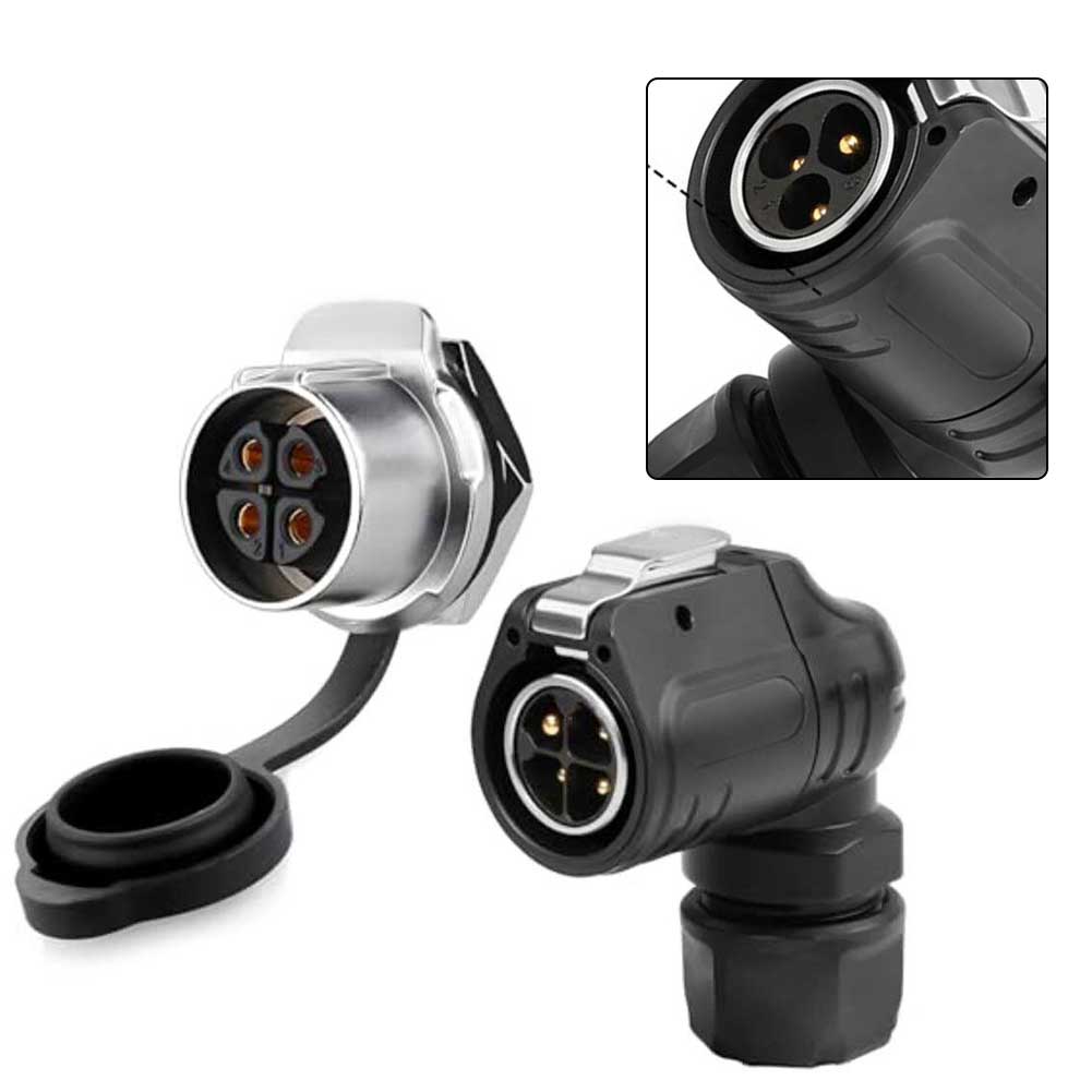 LP-20 2-4 Pin 90 Degree Waterproof Connector Quick Connection For Industrial Applications Automotive Equipment