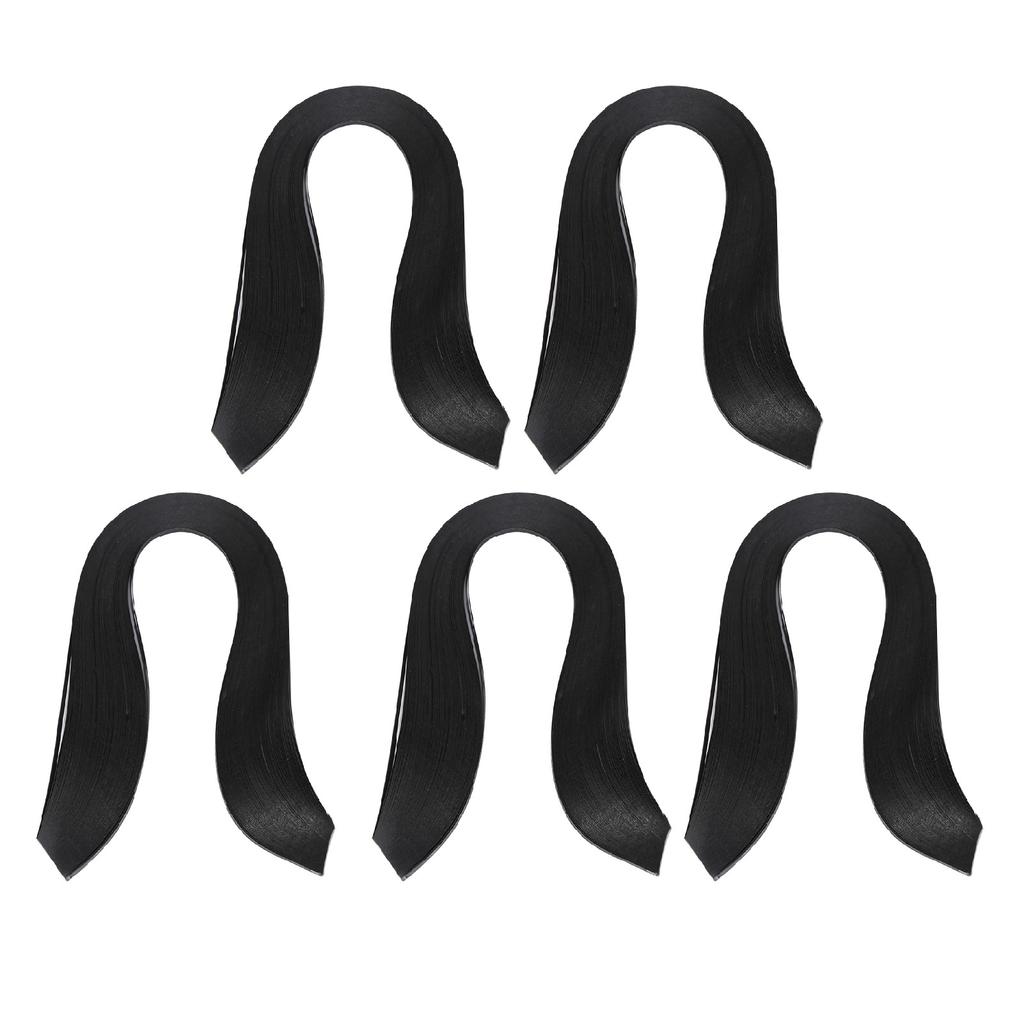 600 Stripes DIY Quilling Paper 3mm Width Pure Color Origami Paper Hand Craft(black)