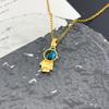 Necklace popular hot sale azure blue starry sky necklace accessories women's light luxury high sense hot sale planet versatile titanium steel necklace