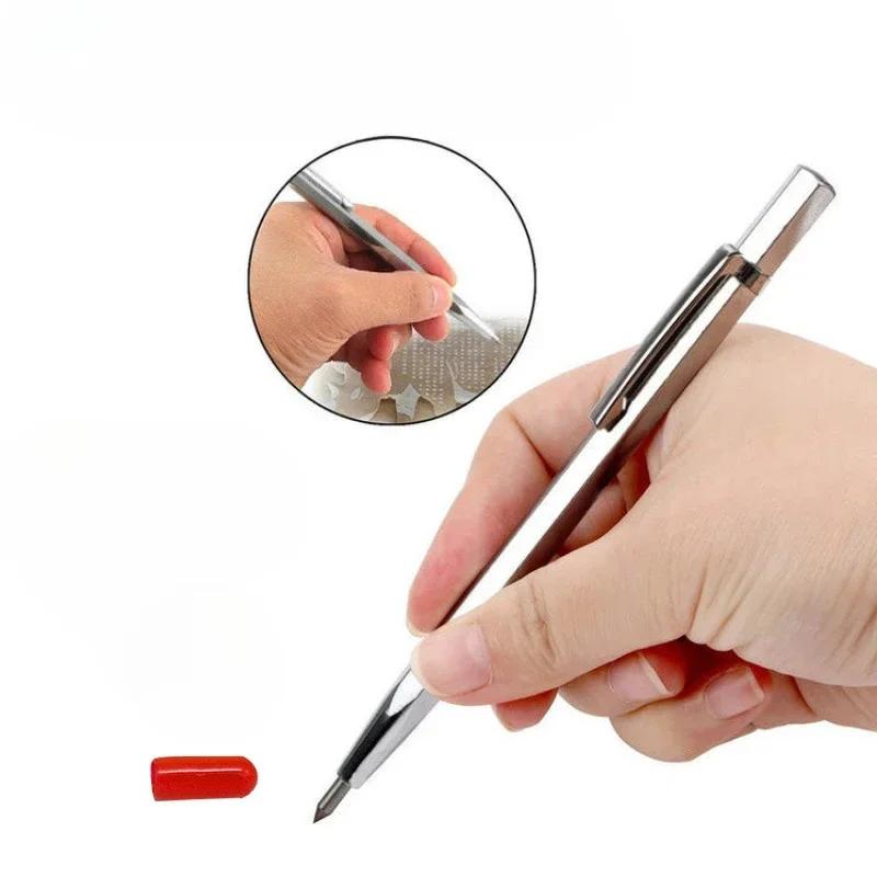 1pcs Diamond metal marker engraving pen tungsten carbide nib stylus pen for glass ceramic metal wood engraving hand tool