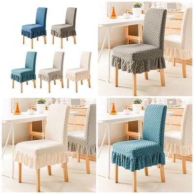 Dining Chair Cover Solid Stretch Chair Protector Cover Slipcover Chair Skirt for Office Wedding Banquet Ceremony Party