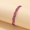Fashion Colorful Braided Fish Thread Choker Necklace For Women Girls Vintage Elastic Beaded Neck Chain Necklace Jewelry Gifts