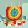 Rainbow Stackable Wooden Geometric Shapes - Baby Educational Toy Rings