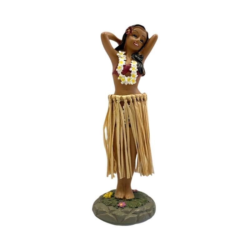 Vibrant African Dancing Girl Sculpture Handcrafted Resin Car Dashboard Decors For Home Office Display