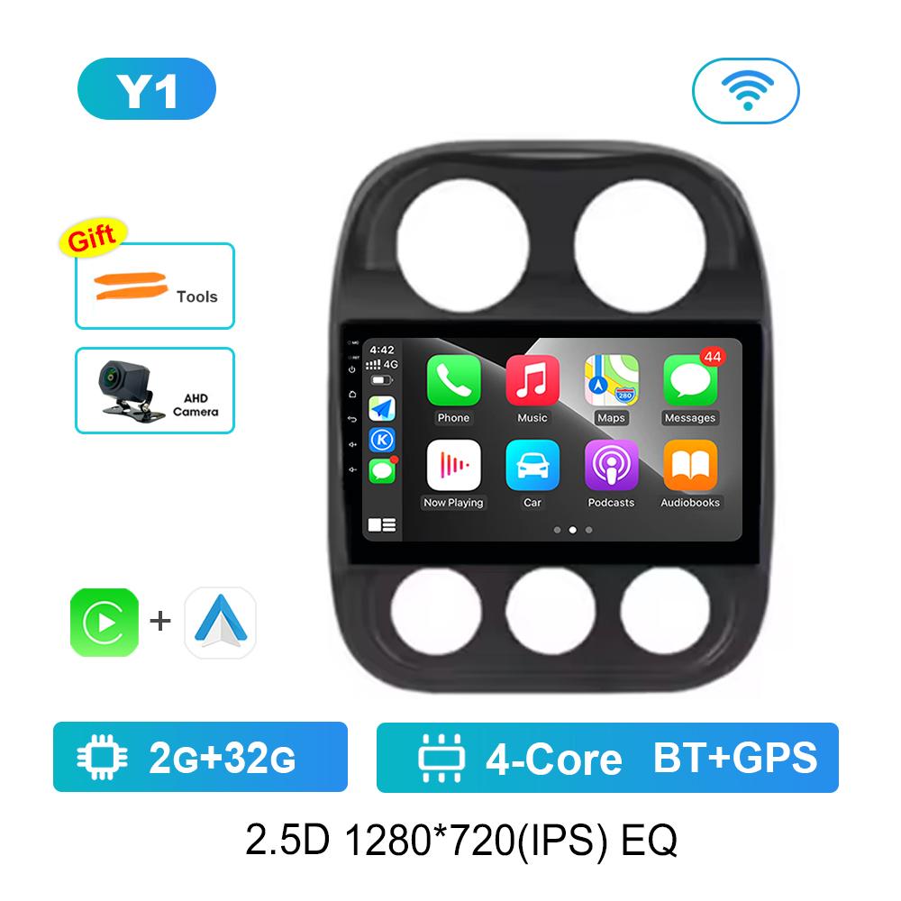 Pentru Jeep Compass Patriot 2011 - 2017 Radio Auto Player Multimedia Sistem de Operare Android GPS Navi 4G Carplay WiFi Instrumente Auto Cool.ing Fan