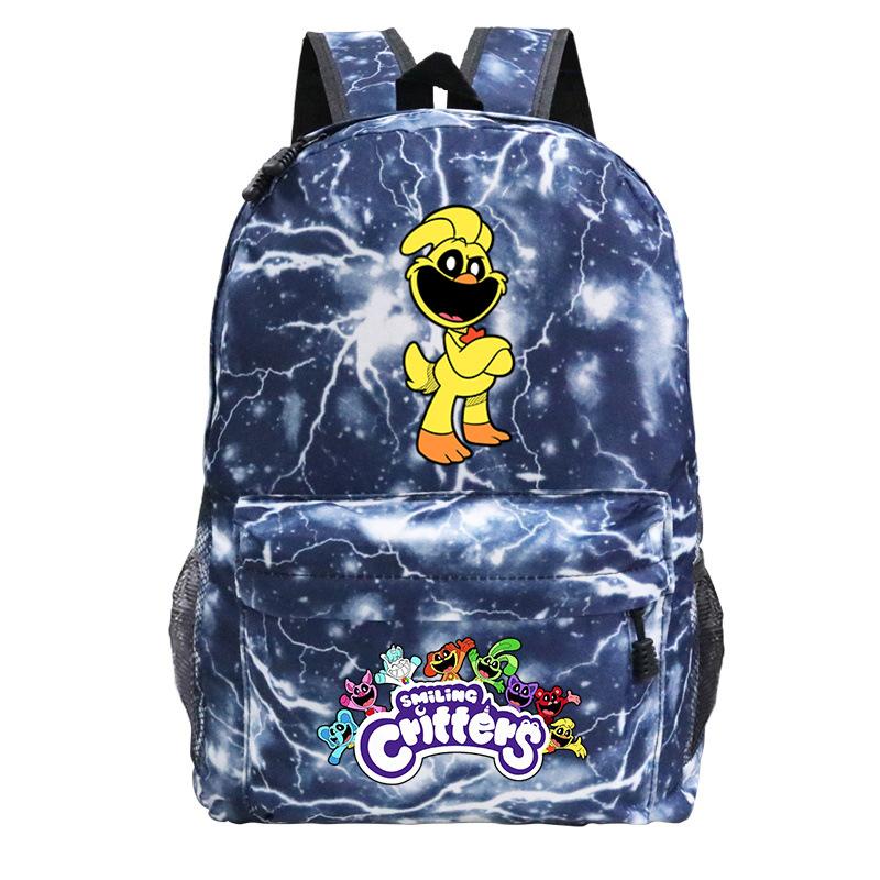 Cartoon Printed Children'S Backpack, Animation Schoolbag, Male And Female Primary And Secondary School Students Outdoor Travel Backpack