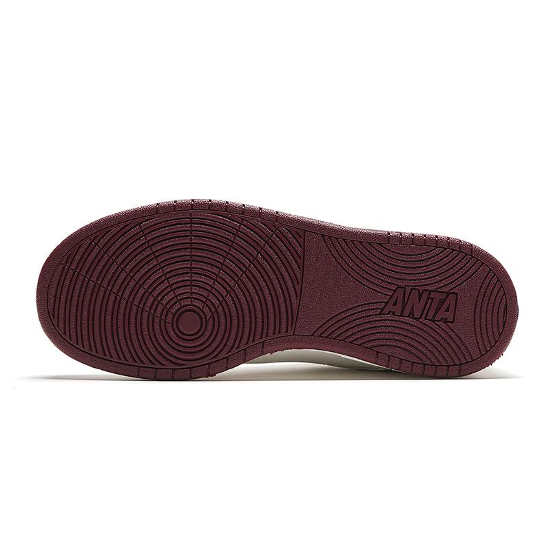 Anta Comfortable Versatile Fashion Waterproof Wear-Resistant Lightweight Low-Top Skate Shoes Women sneaker White Red 922348067-5