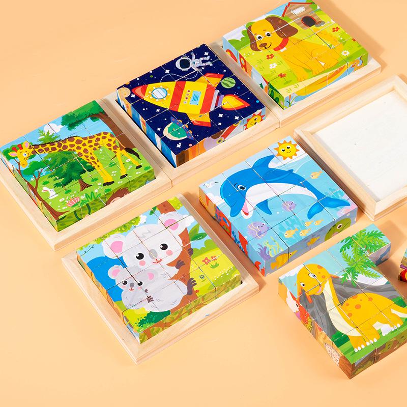 3D Wooden Animal Puzzle Blocks - Educational & Creative Toy for Child Development