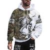 Modna bluza z kapturem na jesień/zimę, oversize, do noszenia na co dzień, z nadrukiem 3D, transgraniczna