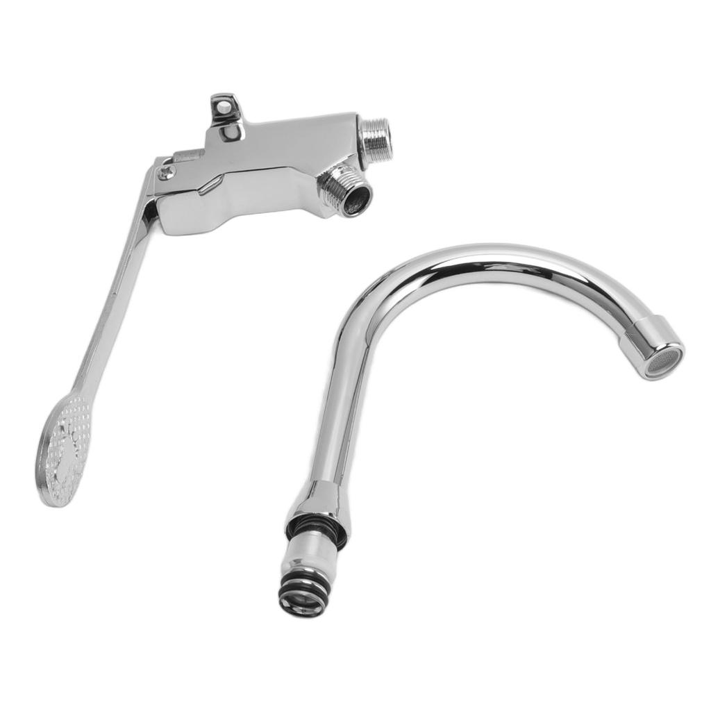 Fußpedal Steuerventil Wasserhahn Edelstahl Küchenspüle Wasserhahn Vertikaler Becken Schalter Wasserhahn