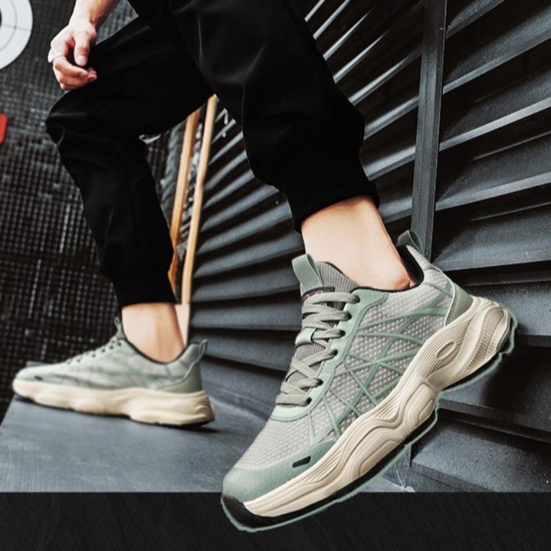 Fashion Fashion Trend Men's Low Top Thick Soled Casual Shoes 2025 Autumn New Mesh Breathable Comfortable Niche Versatile Chunky sneakers