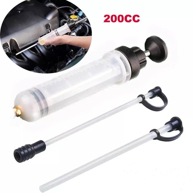 Universal Manual Oil Change Tool 200cc Automotive Fluid Syringe Pump Oil Extractor Filler For Car Brake Fluid Transmission Fluid