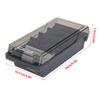 Professional Business Card Holder Box for  , Large Capacity 500 Card Storage with Dividers and Index Tabs, Clear Plastic Lid