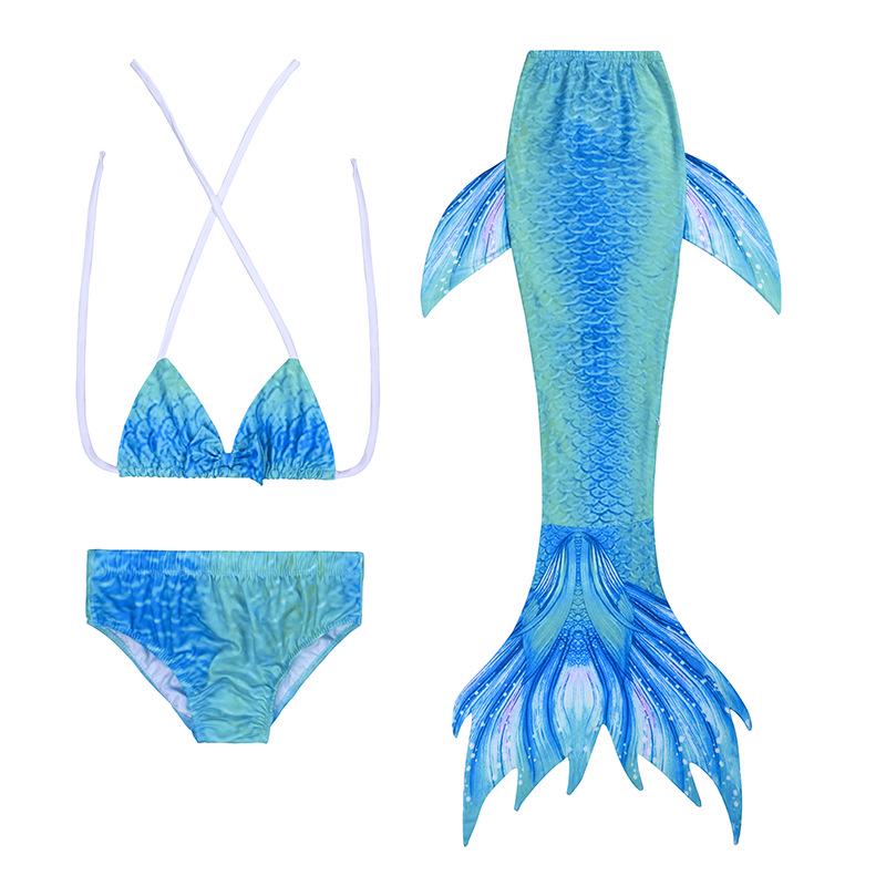 2025 Kids' Mermaid Tail Swimsuit Costume Bikini