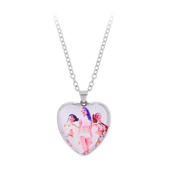 Korea Pop Necklace Heart Pendant Necklace Anime Movie Hunters Necklace Jewelry Gift for Teens Boys Girls Fans