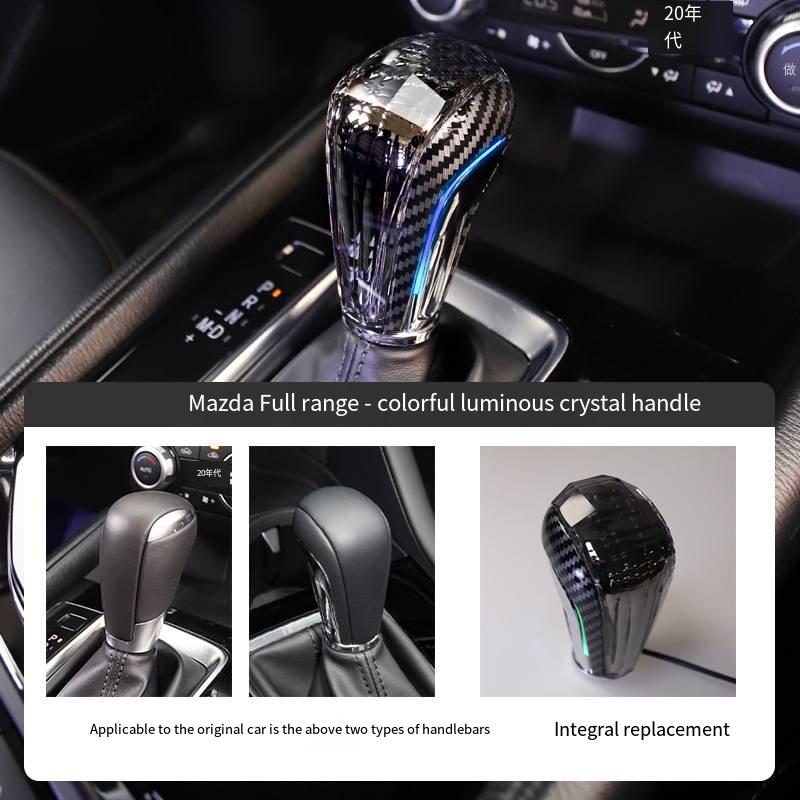 Crystal Gear Shift LED Is Suitable For Mazda CX-3/5/6/8 Seven Color Lighting Car Modification Parts Crystal LED Gear Head