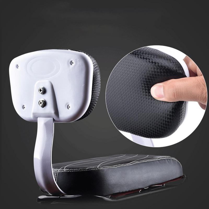 Bicycle Back Seat Bike Water Resistant PU Leather Soft Cushion Rear Rack Seat Children Seat With Back Rest Bicycle Accessories