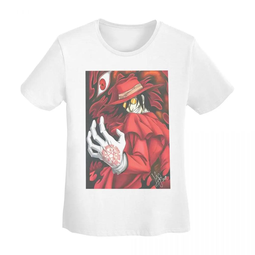 Alucard Hellsing Unisexga TShirt Women Short Sleeve T Shirts ONeck Clothes Cotton Summer Tees Streetwear