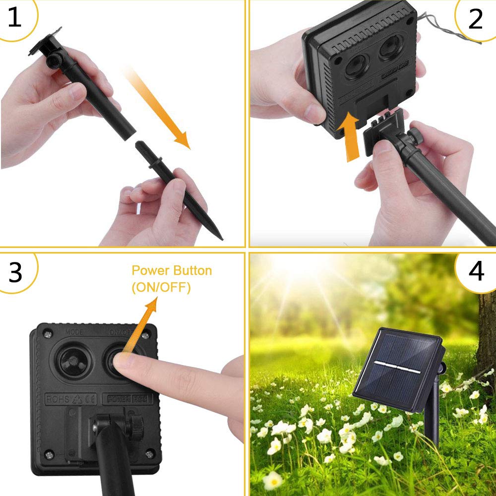 cshare Solar LED String Garden Solar LED Illumination 50 IP65 8 Automatic at Suitable for New School Solar Decorative Solar String Lights Lights,