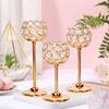 Small Size European Mini Crystal Candlestick Creative Metal Ornament Table Decoration for Candlelight Dinner