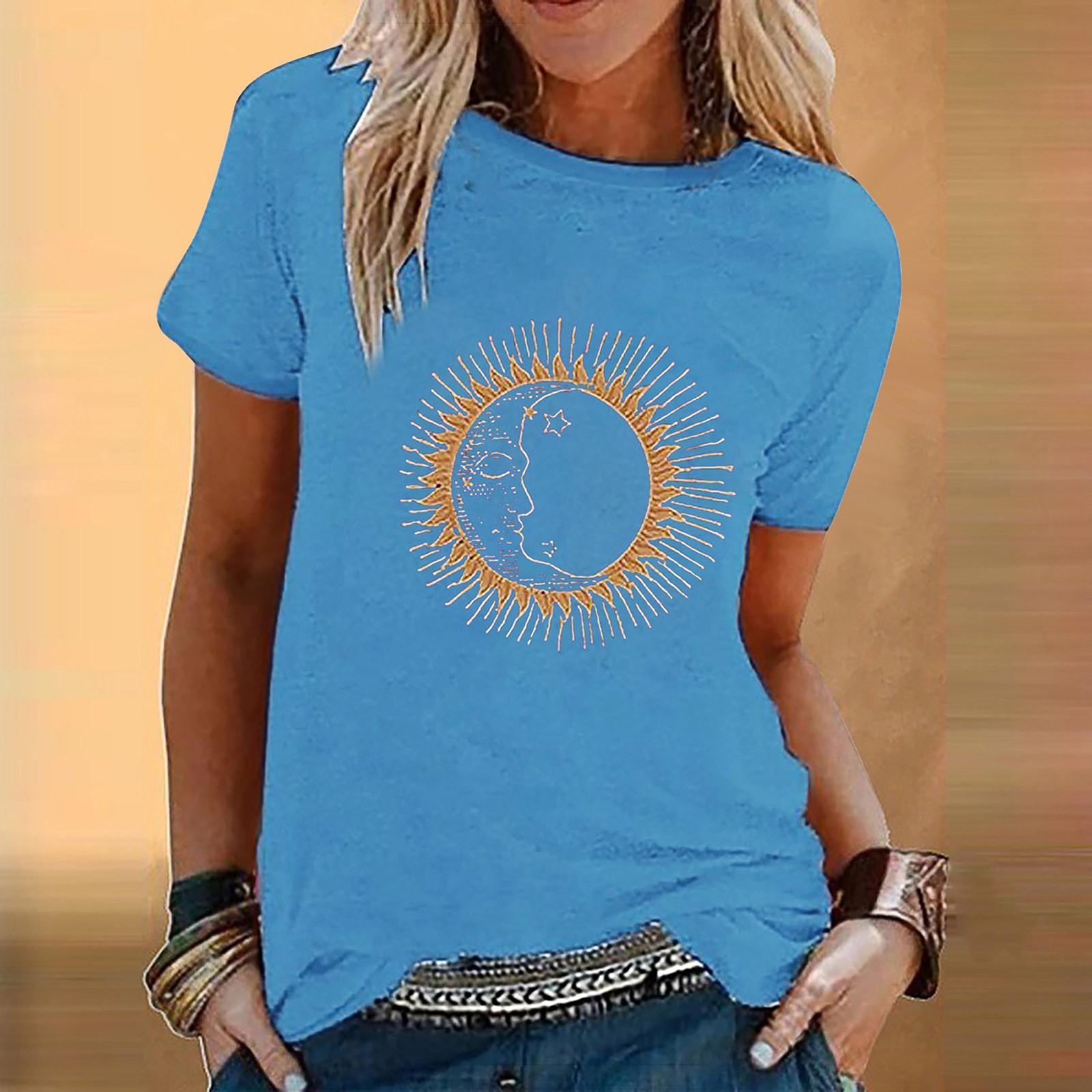 

Женские модные красочные блузки с короткими рукавами и принтом тай-дай XXL синий