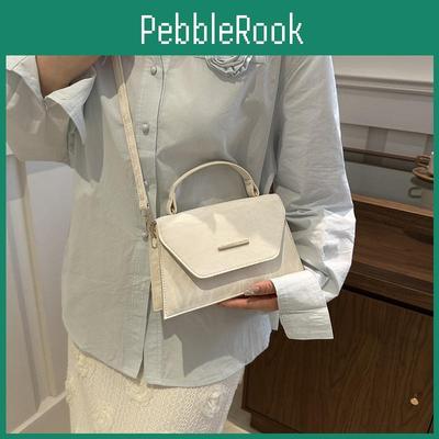 Moderne Schicke Weiße PU-Leder Handtasche Mit Magnetverschluss Mittlere Größe Crossbody Tasche