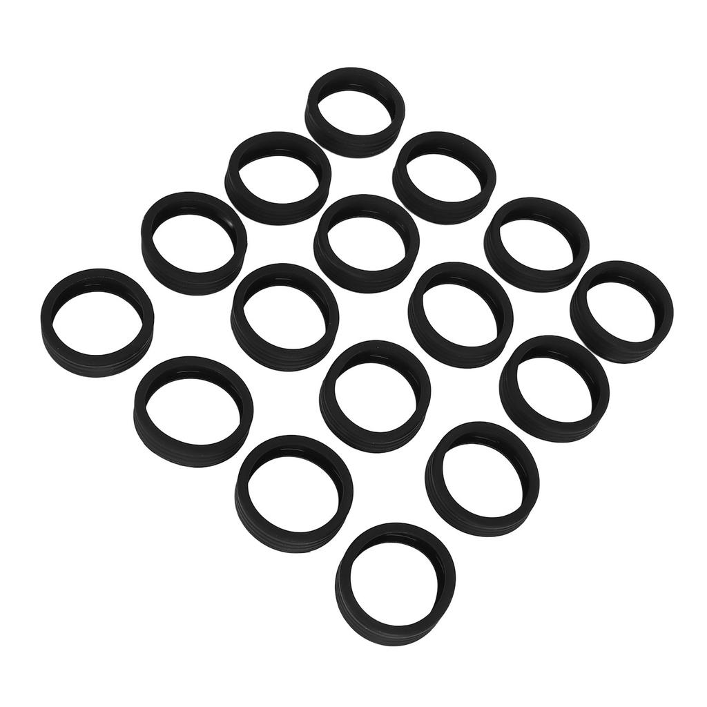 16 Stück Gepäckradabdeckung Geräuschreduzierung Vibrationsdämpfung Silikon Gepäckkoffer Rollenabdeckung Schwarz