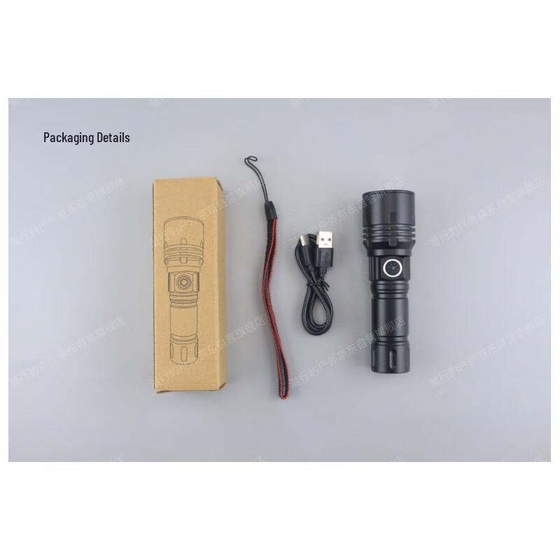 Outdoor Rechargeable Tactical Zoom Flashlight