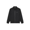 Fila Logo Print Knitted Sports Stand Collar Jacket Men Jacket Black F11M038517GBK