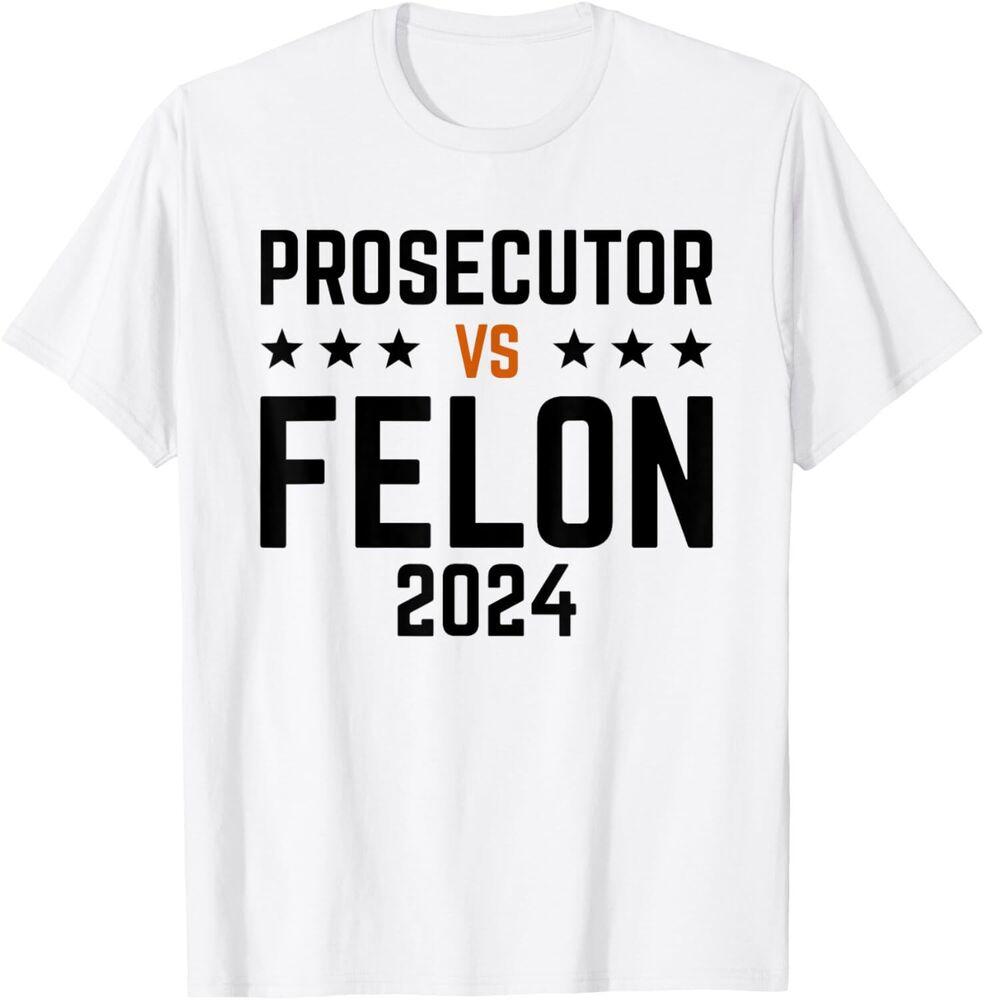 Прокурор против Преступника 2024 Ретро Полоска Голосование Выборы 2024 Футболка Унисекс Футболка S