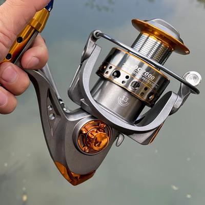 Neu Angeln Reel 1000-7000 Spinning Reel Full Metal Rocker Arm Maximale Drag 8 Kg Getriebe:1 Angelrolle Salzwasser Angelzubehör