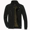 Men's jacket Spring and autumn stand-up collar tooling Thin color jacket Large size casual men's clothing