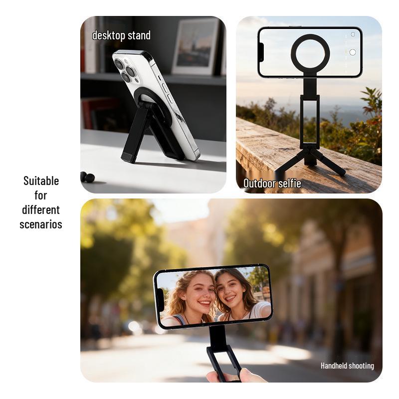 Portable Magnetic Phone Tripod & Selfie Stick for Photography and Live Streaming