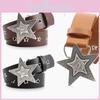 Women Alloy Simple Star Shape Belt Solid Color Waist Decoration Gift Fashion