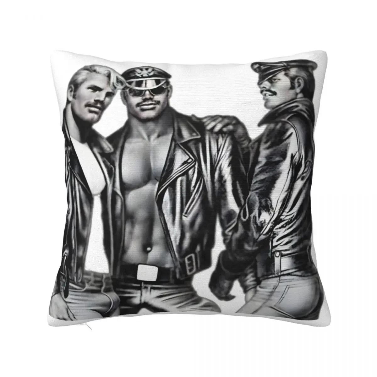 Monika Chen Unisex Tom Of Finland Throw Pillow Christmas Pillowcase Pillow Cases Decorative Cushions Cover Decorative Pillows