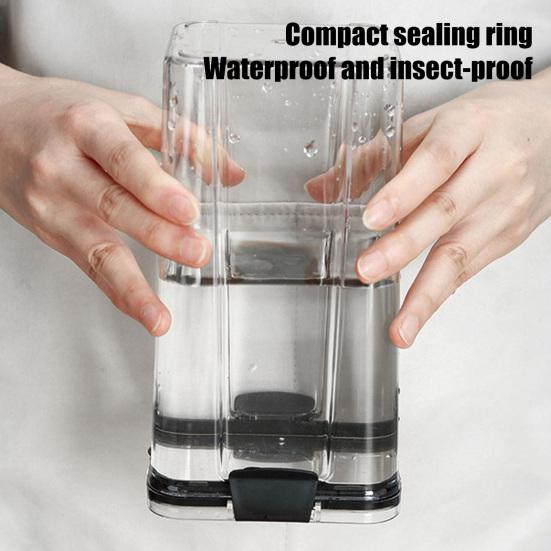 Szczelne pojemniki do przechowywania żywności z pokrywką Plastikowe Pojemniki do organizacji spiżarni Kuchenne na płatki, suche produkty, mąkę, cukier