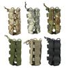 Adjustable Webbing Water Bottle Holder Bag Tactic Water Bottle Pouch Molle Drawstring Bottle Holder for Hiking Travel