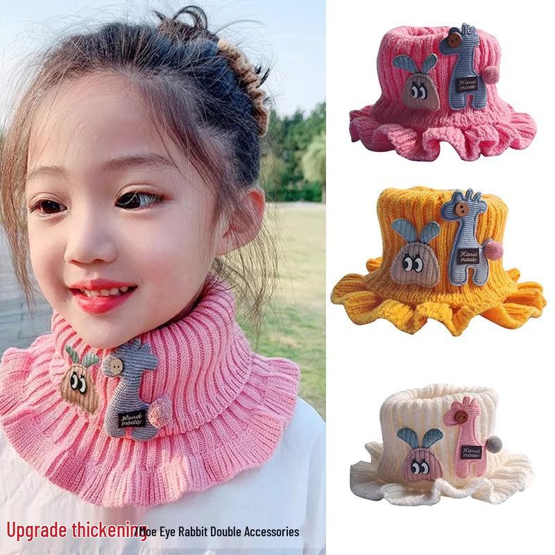 Autumn & Winter Knitted Baby Scarf - Cute Boys & Girls Neck Warmer, Thickened for Cold Weather