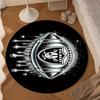 Football Club Emblem Round Rug for Livingroom,Bedroom, Palyroom, Chair Rug, Area Rug, Circle Carpet, Large Size Fan Christmas Gift