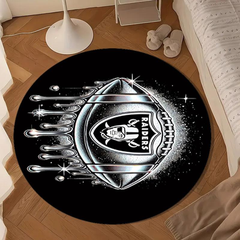 Football Club Emblem Round Rug for Livingroom,Bedroom, Palyroom, Chair Rug, Area Rug, Circle Carpet, Large Size Fan Christmas Gift