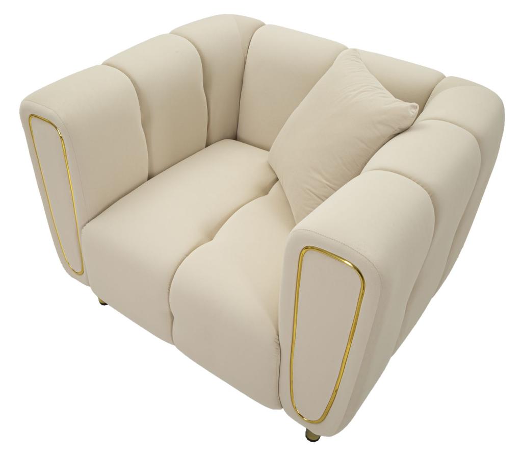Armchair Alma Cream With Cushion Cm 97X81X71