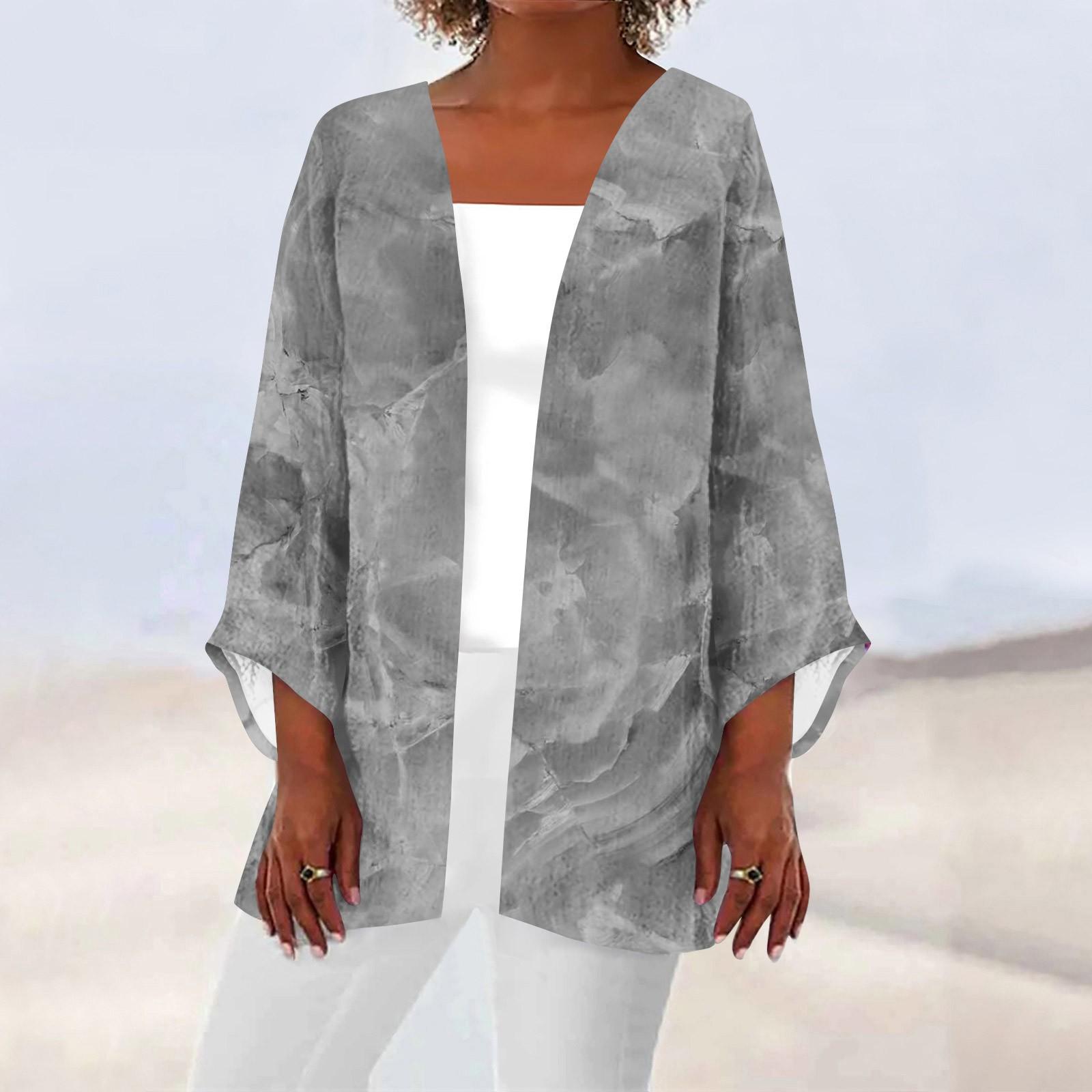 Женская повседневная модная легкая куртка средней длины с принтом в стиле ретро — фото 9