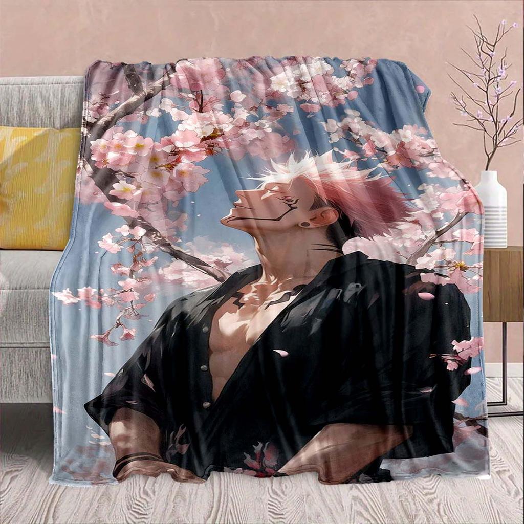 Jujutsu Kaisen Plush Flannel Throw Blanket Soft Warm Cozy Lightweight Sofa Bed Decor -QJY