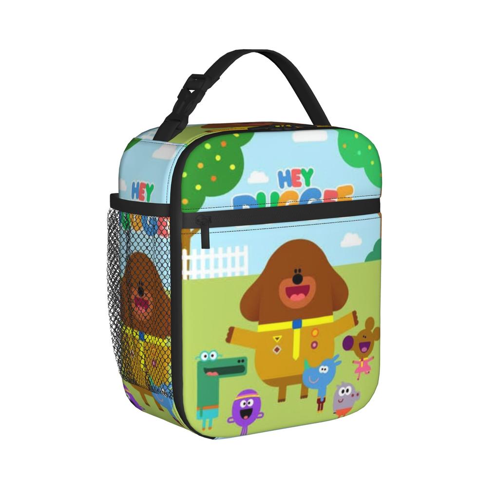 Duggees Cartoon Insulated Lunch Bags for Men Women Food Bag Reusable Thermal Cooler Lunch Boxes For Travel