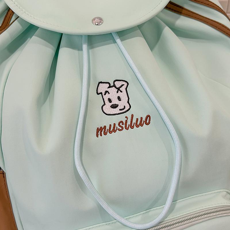 College Style Backpack Women's Outdoor Sports Lightweight Drawstring Schoolbag Large Capacity Backpack