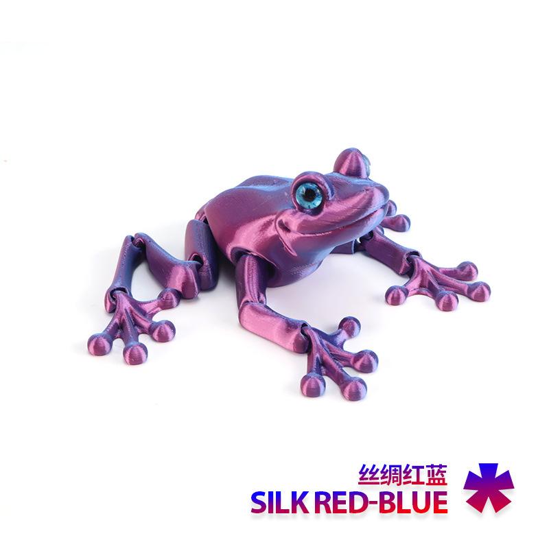 3D Printing Frog Figures Animal Toys Multi-joint Movable Fidget Toy Simulation Eyes for Home Accessories Room Decor Kids Gifts